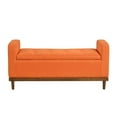 thumbnail image 4 of Pemberly Row Banc de Rangement Contemporain en Tissu à Dessus Relevable, Orange, 4 of 8