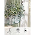 thumbnail image 6 of Sheer Curtains 108 Inches Long, Eucalyptus Green Semi Sheer Curtains Light Filtering Window Treatment, Vintage Bottle Succulents Stripes Privacy Voile Drapes for Living Room Bedroom 52x108 Inch, 6 of 7