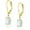 6*8mm oval opal-gold, variant on Leverback Dangle Earrings for Women,Created Opal/Amethyst/Topaz Gemstone Drop Earings Hypoallergenic Gifts