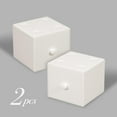 thumbnail image 4 of 2Pcs Small Desk Organizers, Acrylic Drawers Stackable Makeup Organizer, Colorful Bathroom Corner Storage Box with Pull Out Handle Small Cosmetic Storage Bins for Vanity, Desktop, White, 4 of 8