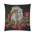 thumbnail image 2 of MKHERT White Eagle and Roses Throw Pillowcase Pillow Cover Cushion Couver 18x18 inch, 2 of 3
