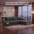 thumbnail image 4 of Gewnee 107.8" Boneless Couch, Cloud Couch Modular Sectional Sofa, L-Shaped Boneless Couches for Living Room, Deep Seat Sleeper Sofa,Required No Assembly,Gray, 4 of 8