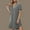 Gray, variant on ZZwxWA Women's Button Front Swimsuit Coverup Trendy Casual Beachwear Short Sleeve V Neck Solid Cardigans Beach Shirt Dress