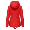 thumbnail image 3 of Fluffy Jacket Women Solid Color Coat Long Sleeve Cardigan Button Down Overcoat Windproof Outer Coat Warm Winter Overcoat, 3 of 7