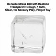 thumbnail image 2 of Ice Cube Stress Ball with Transparent Design, 1 Inch, Clear, For, Squeeze Toy, 2 of 3