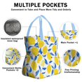 thumbnail image 3 of Lemon Drawstring Lunch Bag Women - Drawstring Lunch Bag Insulated for Work Office - Stain-Resistant Large Lunchbags for Women with Multi-Pockets, 3 of 6