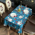thumbnail image 3 of Blue Stars and Baseballs Pattern Rectangle Tablecloth 60"x120",Waterproof Polyester Rectangle Table Cloth, Wipeable Spillproof Polyester Tablecloth for Dining, Camping, Indoor and Outdoor, 3 of 6