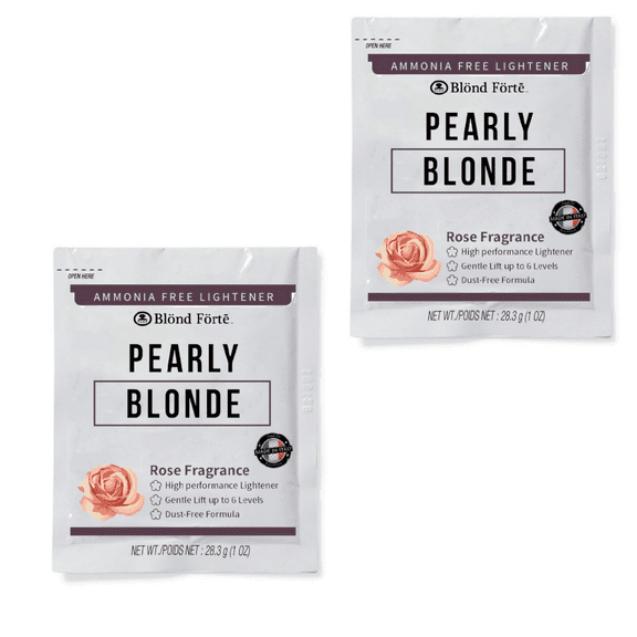 Ammonia Free Hair Powder Lightener Toner for Hair Lightening - By Blond Forte, Made in Italy, 1.1 oz (30g) – (Pack of 2)