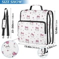 thumbnail image 3 of Zipper Binder Bow Cat 1.5 Inch Binder Folder Bag with Shoulder Strap and Handle, 3 of 8