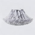 thumbnail image 2 of hoksml Girls Solid Color Pettiskirt Tutu, Elastic Waist Fluffy Multi Layered Tulle Skirt with Satin Bow for Party and Dress Up, 2 of 5