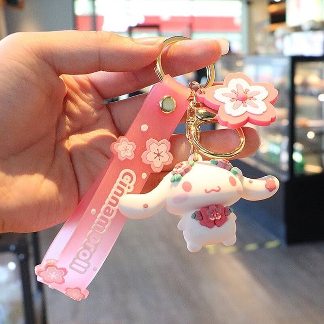 LLavero de Hello Kitty Sanrio para niños, llavero de Kuromi Cinnamoroll, My Melody, Pompón, Purin, regalos para niños YAOSANBAO BAO unisex