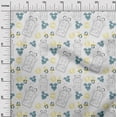 thumbnail image 2 of oneOone Silk Tabby White Fabric Clothes|Footprint & Baby Feeder Kids Fabric For Sewing Printed Craft Fabric By The Yard 42 Inch Wide, 2 of 4