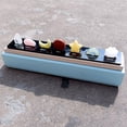thumbnail image 2 of kusrkot 7 Types d'Ornements en Pierre de Cristal Cristal de Roche Jade Blanc Debout, 2 of 7