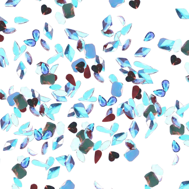 Arte de uñas de diamante con forma especial plana, colgantes de cuentas de cristales de diamantes de imitación