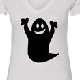 thumbnail image 4 of Inktastic Happy Halloween Cute Ghost Women's V-Neck T-Shirt, 4 of 5