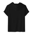 thumbnail image 6 of Yaoyar Men Short Sleeve Hoodies Summer Casual Athletic Tops Breathable Sweatshirts Hooded Pullover Tops Activewear, 6 of 7