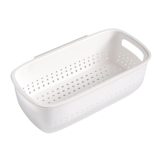 Juego de colador y cuenco colador, bandeja de goteo de doble capa 2 en 1, filtro de alimentos colgante, colador de alimentos para lavar frutas y verdu