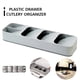 thumbnail image 1 of Cajón de plástico Cubiertos Organizador Bandeja Soporte de almacenamiento de cocina Estante para cubiertos Cubiertos Bandeja compacta para cubiertos, 1 of 8