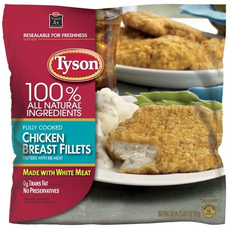 Tyson Chicken Breast Fillets, 25 oz - Walmart.com