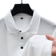 thumbnail image 5 of Men's Polo Shirts Short Sleeve Quick Dry Outdoor Golf Sports Shirts with Pocket White M, 5 of 6
