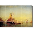 thumbnail image 1 of Ceramic Tile Mural-Felix Ziem Ships Kitchen Tile Mural 16. 36" w x 24" h using (24) 6 x 6 ceramic tiles, 1 of 3
