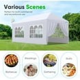 thumbnail image 6 of Quictent 10'x20' Heavy Duty Party Tent Patio White Wedding Gazebo Outdoor Carport Canopy Shade with 6 Removable Walls, 6 of 9