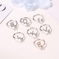 thumbnail image 3 of Anillo con letra inicial para mujeres y niñas, aleación de plata, anillos de alfabeto ajustables con incrustaciones de cristal, regalo, 3 of 5