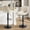 Beige, variant on Unikome Bar Stools Set of 2, Adjustable Swivel Counter Height Barstools, Faux Leather Upholstered Stools with Pet Tail-Inspired Hollow Back for Kitchen Island, Yellow