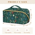 thumbnail image 4 of FORMRS Makeup Bag Travel Cosmetic Organizer for Women Fold Flat Zipper Pouch with Handle, Green Christmas Forest, 4 of 8