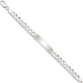 thumbnail image 2 of Sterling Silver Polished Engraveable Patterned Curb Link Id Bracelet (8 X 9) Made In India qcd250-8, 2 of 5
