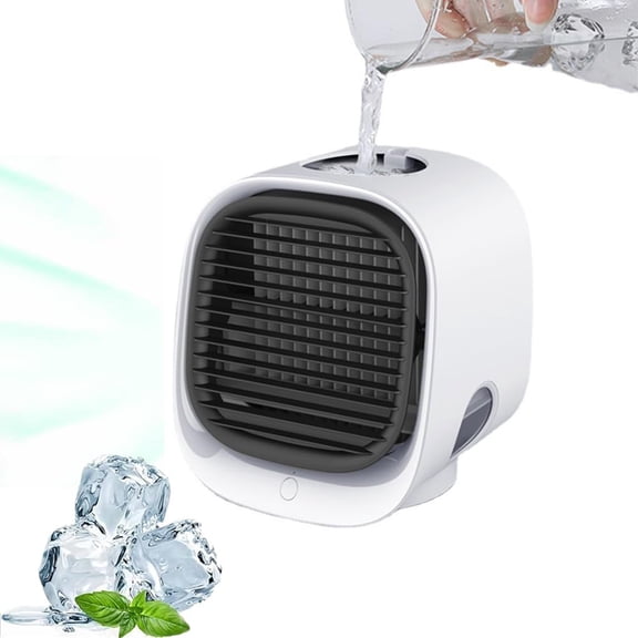 Portable Air Conditioners, New Upgrade Desktop Air Conditioner, Portable Air Cooler with Humidifier, Portable Evaporative (White)