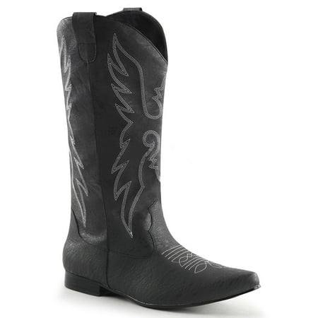 men's flat heel cowboy boots