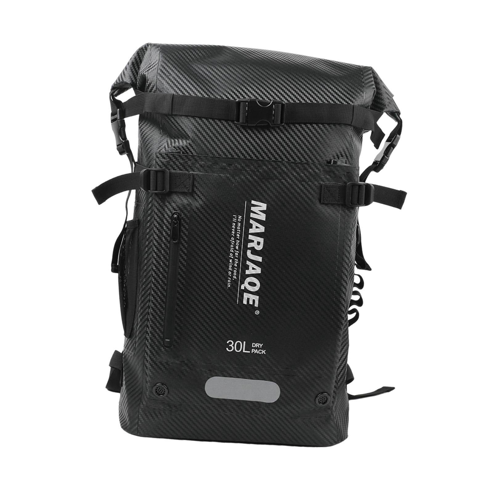figatia 30 Liters Swimming Backpack Dry Bag for Snorkeling Rafting Multi Compartment Black