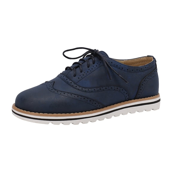YLYL Women's Suede Oxford Shoes Lace up Round Toe Comfortable Casual Business Dress Shoes