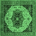 thumbnail image 1 of Ahgly Company Indoor Square Oriental Emerald Green Industrial Area Rugs, 8' Square, 1 of 4