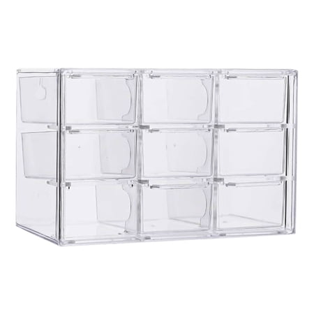 hgiogi Acrylic Drawer Organizer Clear Desk Storage With Stackable 12 Drawers Makeup Jewelry Pens Craft Home Container