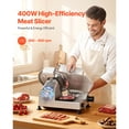 thumbnail image 2 of KFFKFF Commercial Meat Slicer, 400W Electric Cutter, Removable 12" Carbon Steel Blade and Food Tray, 0-0.59" Adjustable Thickness Food Slicer Machine, ETL Approved, 2 of 9