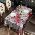thumbnail image 6 of Pioneer Flower Floral Print Pattern Rectangle Tablecloth 60"x120",Waterproof Polyester Rectangle Table Cloth, Wipeable Spillproof Polyester Tablecloth for Dining, Camping, Indoor and Outdoor, 6 of 6