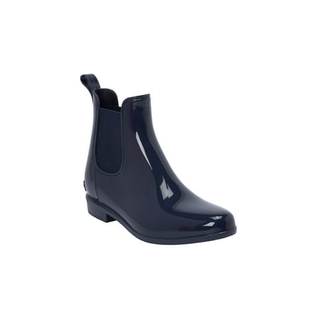 

Comfortview Wide Width Uma Rain Boot | Women s Winter Chelsea Boots - 8 W Navy Blue