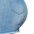 thumbnail image 6 of Women's Denim Skirt High Waisted Elastic Drawstring Waist Hem Ripped Vintage Short Jean Skirt, 6 of 7