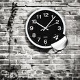 thumbnail image 3 of Hauz - Round Wall Clock, 12" Diameter, Quartz Precision, Black, 3 of 4