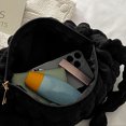 thumbnail image 2 of Bolso de hombro para mujer, Bolso plisados ​​para axilas, elegante Bolso Hobo de color sólido (negro), 2 of 6