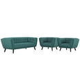 thumbnail image 2 of Modway Bestow 3 Piece Upholstered Fabric Sofa and Armchair Set in Teal, 2 of 5