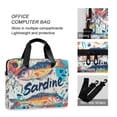 thumbnail image 4 of FORMRS 16" Laptop Bag Carrying Sleeve Case with Handle Travel Shoulder Briefcase, Yellow Sardines Pattern, 4 of 8
