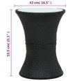 thumbnail image 3 of vidaXL Garden Side Table Drum Shape Black Poly Rattan, 3 of 3