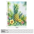 thumbnail image 4 of GOSMITH Blanket Pretty Pineapple in Tropical Flowers Illustration White, 4 of 6