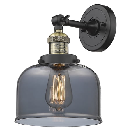 Innovations Lighting 203-BAB-G73 Large Bell 1 Light 12 Tall Bathroom Sconce - Black