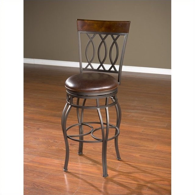 American Heritage Bella Bar Stool in Pepper-30 Inches