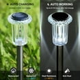thumbnail image 3 of Solar Pathway Lights 10 Pack Outdoor Waterproof 6000K Cold White Yard Lighting LED Stainless Steel Stake for Garden Outside Landscape Lawn Driveway Walkway Path, 3 of 6