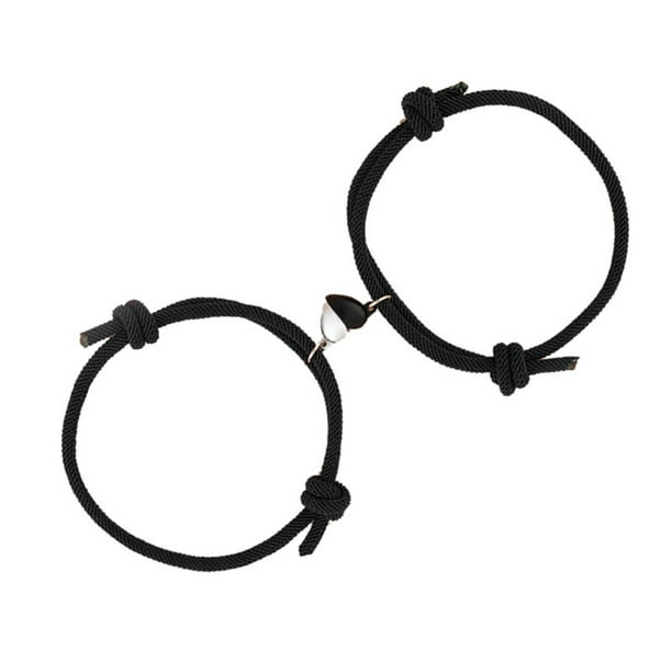 Pulseras de pareja, 1 par de pulseras magnéticas para parejas Pulseras magnéticas para parejas Solución innovadora